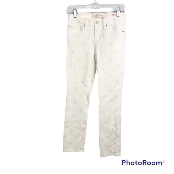 Marc by Marc Jacobs White Lou Polka Dot Skinny Jeans in Bright white dot size 27 - Picture 3 of 10
